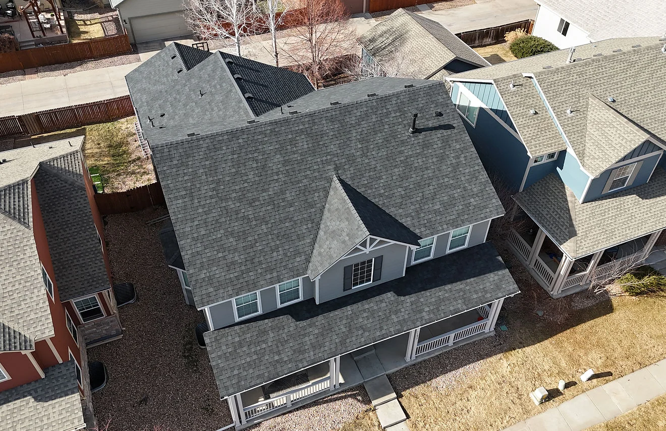 Residential roof repair and restoration project